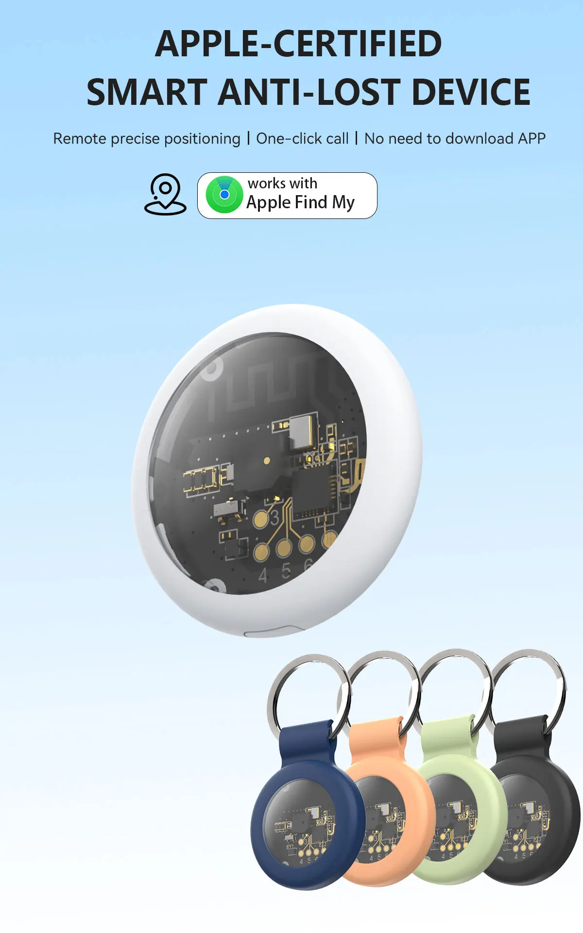2026 Neuer Smart Tag IP67 Tracker Anti-Verlust Air Tag Kompatibel mit Apple Find My APP IOS Schlüssel Koffer Tasche Ortungsgerät – Detail 1