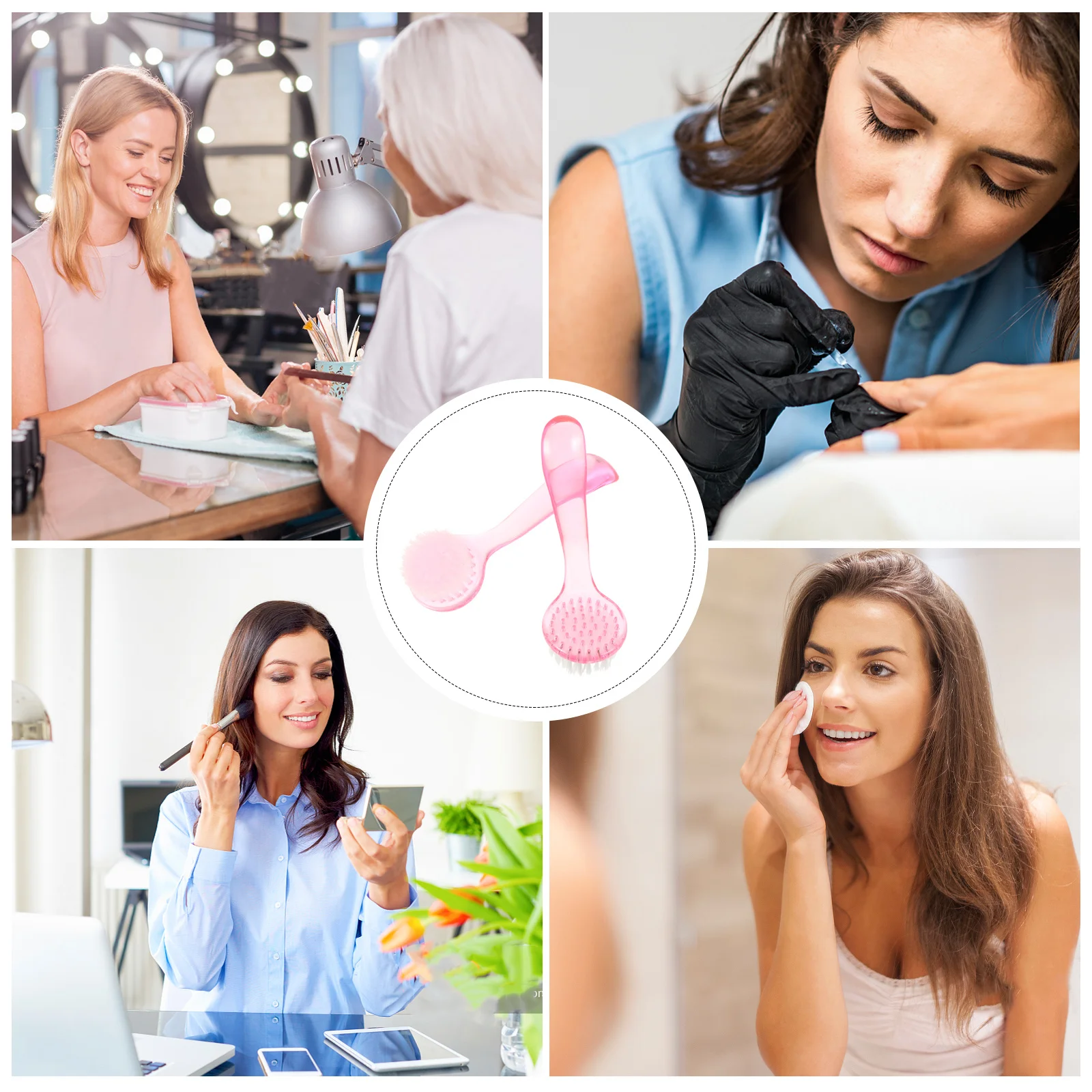 

8Pcs Facial Cleansing Brush Soft Bristle Pore Scrub Tool for Deep Clean Exfoliator and Makeup Removal Daily Use