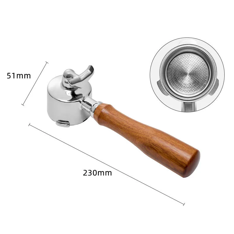 YUAN-ECT 51 mm Kaffee-Siebträger mit doppeltem Auslauf und 1 2 Tassen Korb für Delonghi ECO680 ECO685 Kaffeemaschine 9