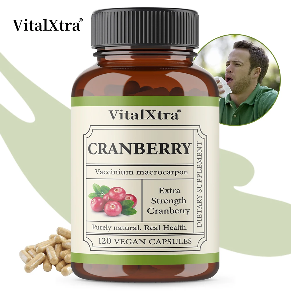 

Cranberry Capsules, Suitable for Both Men and Women, Supporting Urinary Tract Health, Bladder and Kidney Health, Women's Health