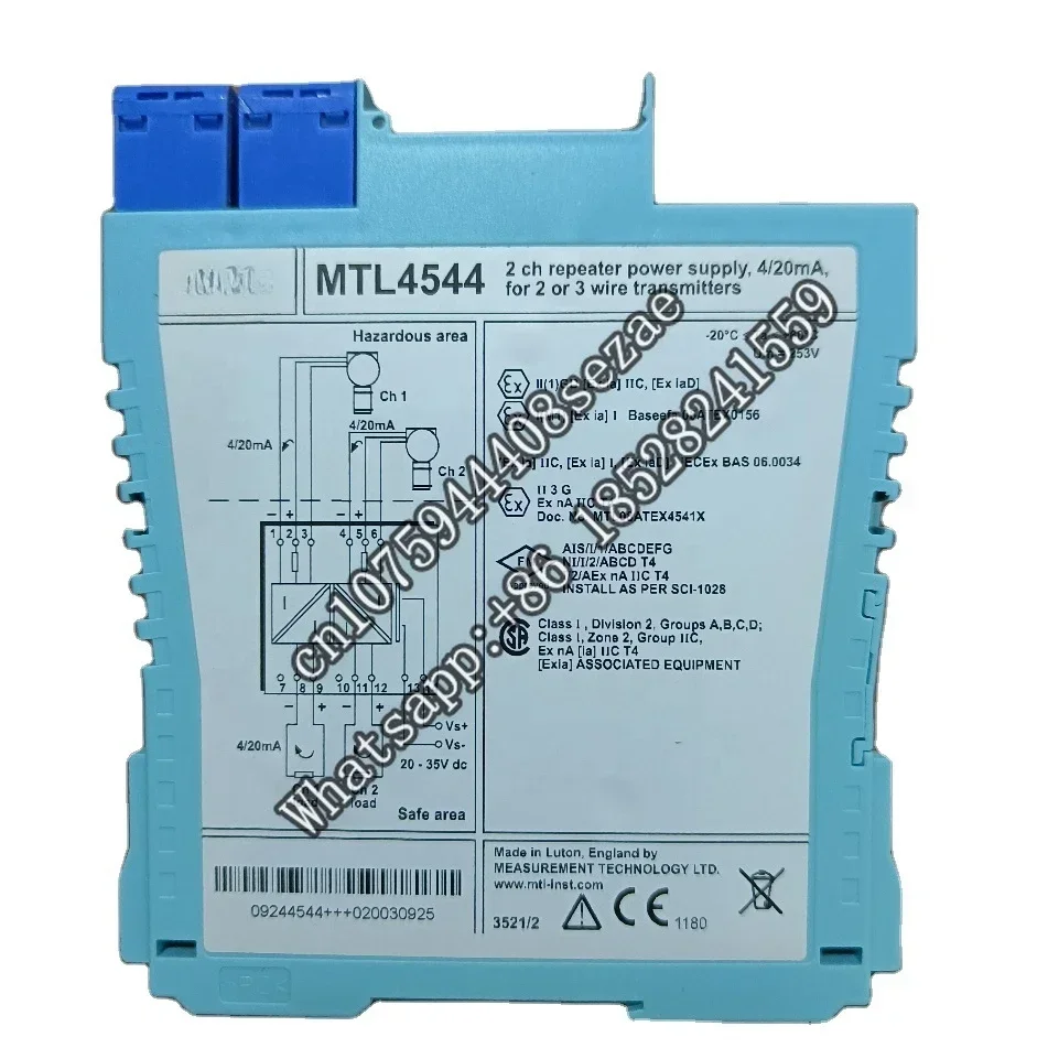 

High quality MTL4544 Signal isolator safety barrier repeater power supply