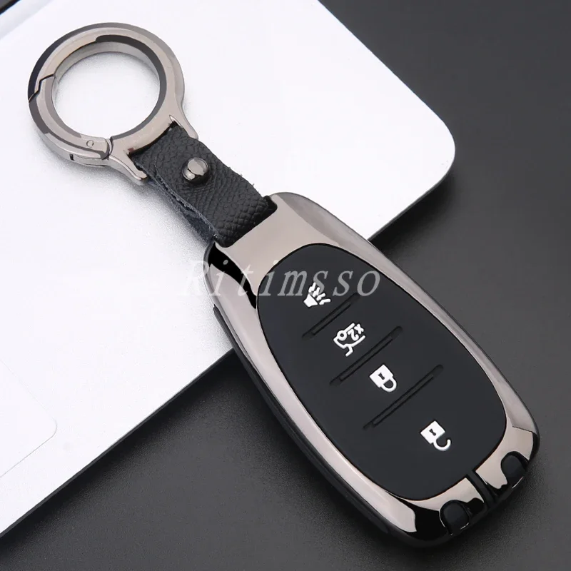 2020 Silicon Alloy car Key Cover Case for Chevrolet Malibu Equinox Cruze Camaro 2016 2017 2018 2019 Accessories