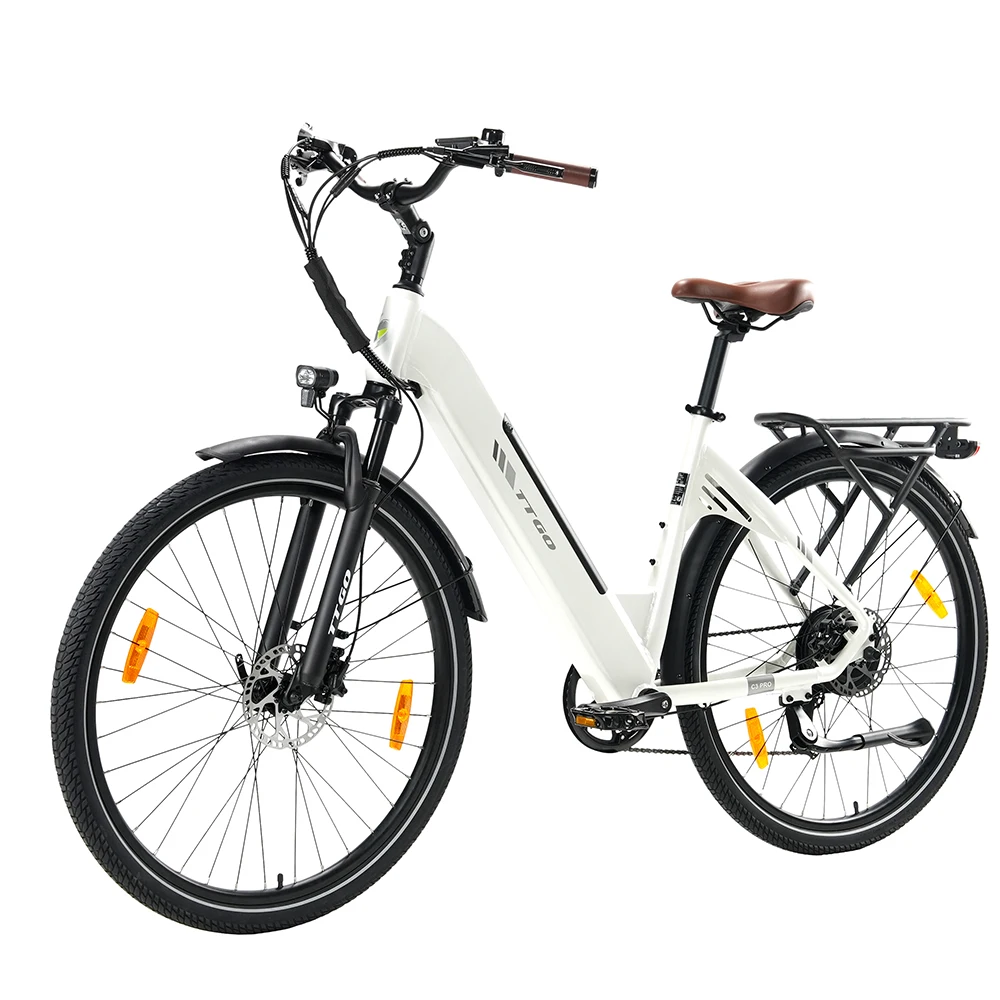 Bicicleta eléctrica de 28 pulgadas, 20AH, 120KM de alcance máximo, bicicleta eléctrica para desplazamientos urbanos, 25km/h, motor Bafang de 250W, sensor de torque, 7 velocidades, frenos hidráulicos