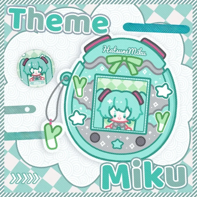 Hatsune Miku Badge Animation Peripheral Cartoon Cute Pendant Standing Card Kawaii Birthday Gift for Friends Can Be Collected