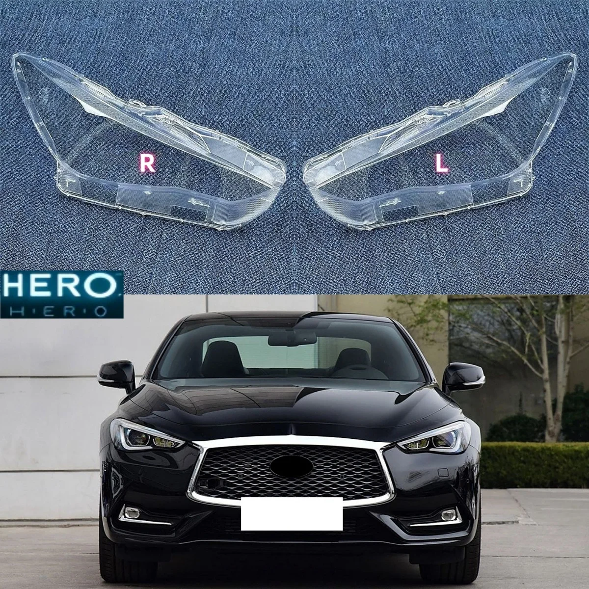 

Для Infiniti Q60 Q60S 2016 2017 2018 2019 2020 автомобильная фара, абажур, прозрачная крышка объектива, крышка фары