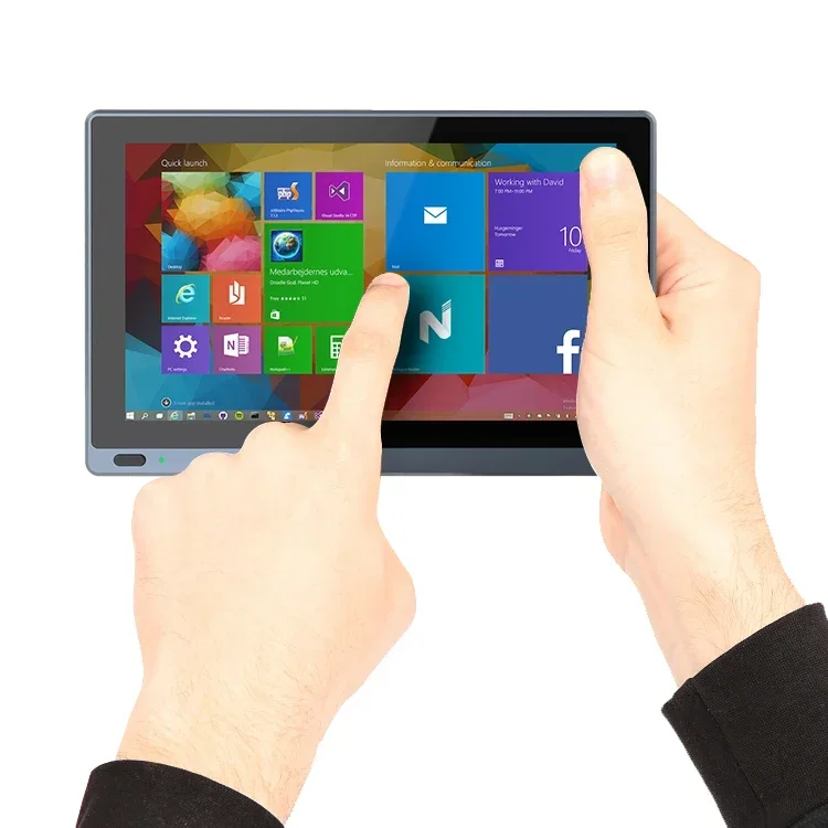 كمبيوتر صغير رخيص الثمن يعمل بنظام Windows 11 Pro مقاس 5.5 بوصة ذو قدرة كاملة بدون مروحة تعمل باللمس Higole Intel J4125 Mini PC
