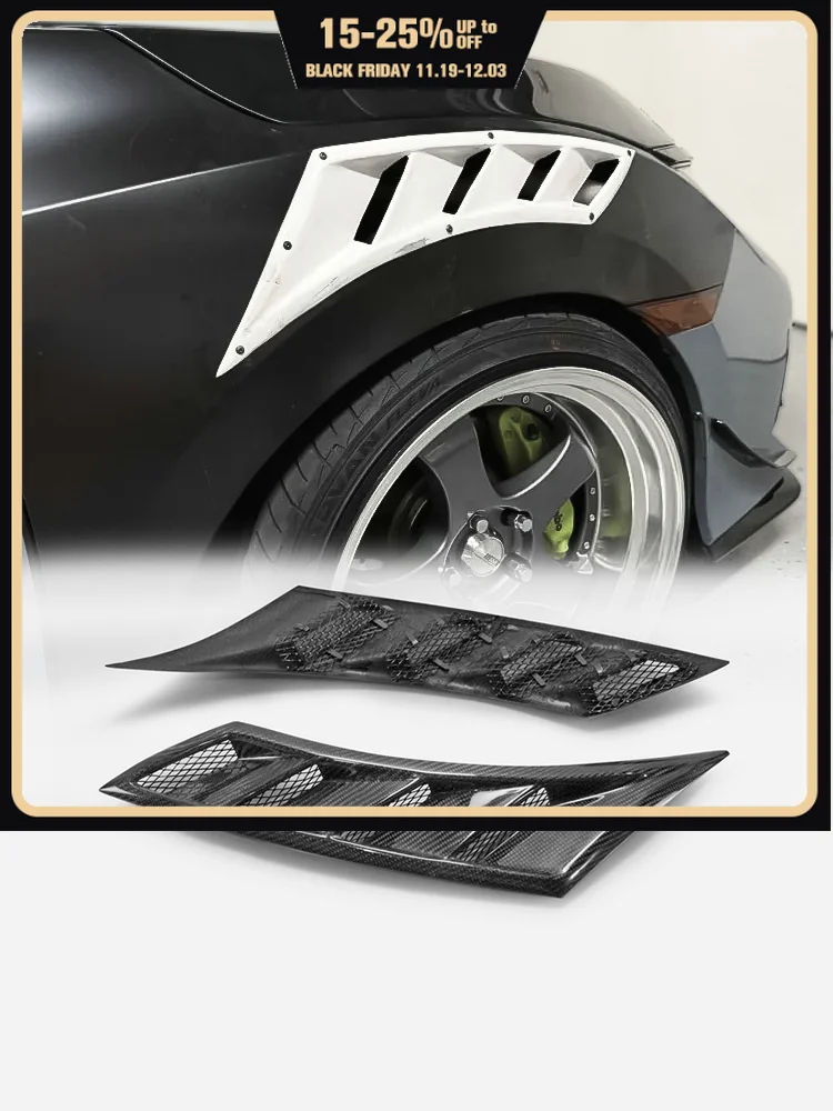 

Car-styling For Honda Civic Type R FK8 FK7 EPA Style Carbon Fiber Glass Front Fender Vent Trim For FK7 FK8 FRP Air Intake Duct