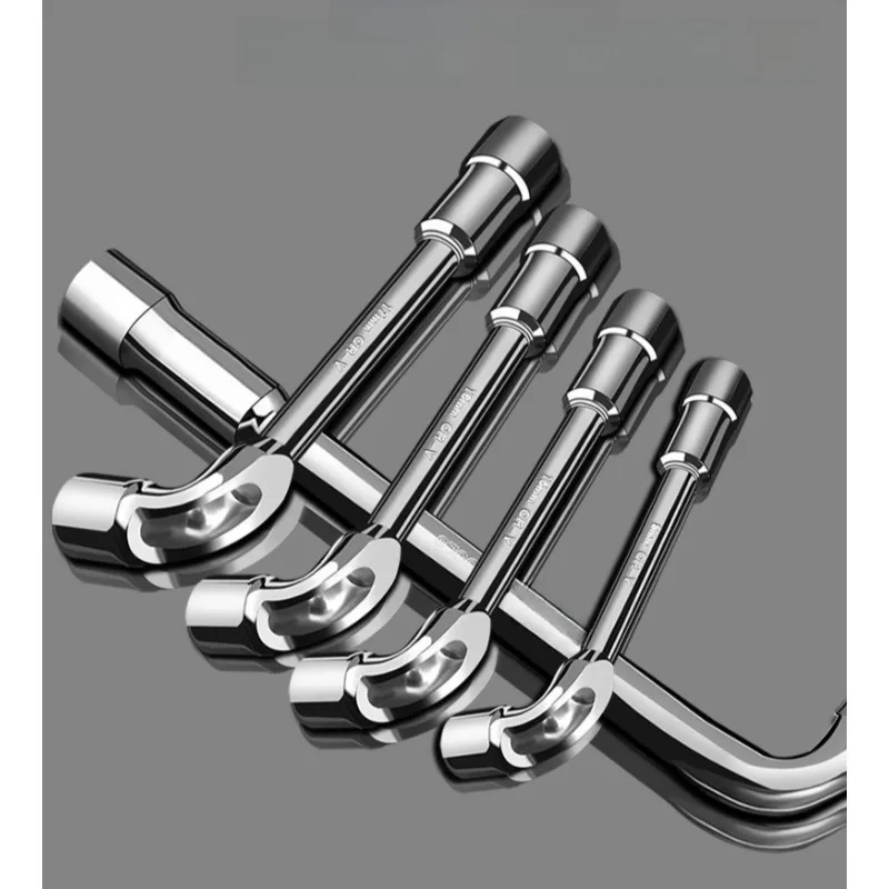 8-19mm L-Type Sleeve Wrench, Perforated Milling Wrench Multifunctional Pipe Wrench