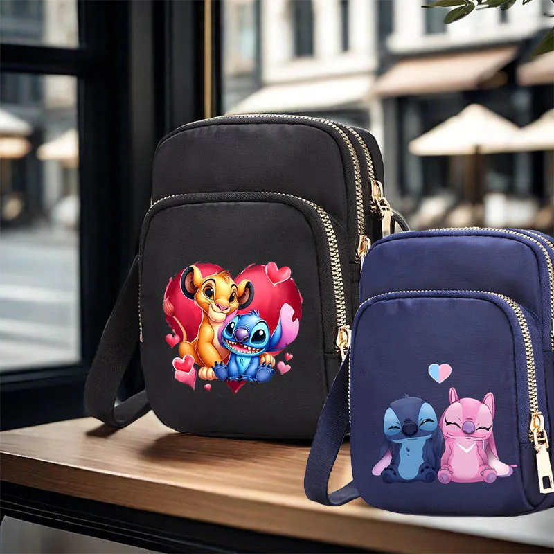 Disney Lilo &Stitch High Quality Soft Nylon Women\'s Handbags New Casual Purses Female Bag Fashion Ladies Shoulder Crossbody Bag