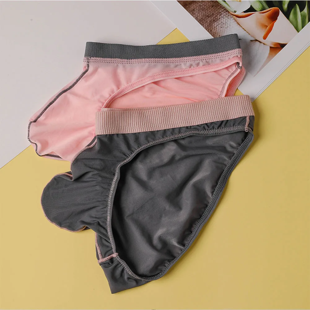 Men Solid Thin Underwear For Man Briefs Breathe Trunks Low Waist Japanese Thongs High Fork For Lingerie Stretch Men's Underpants