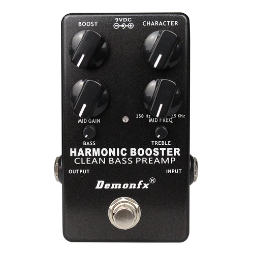 Bass Booster Clean Boost Preamp Pedal de efecto de bajo Preamplificador limpio Alta calidad Demonfx