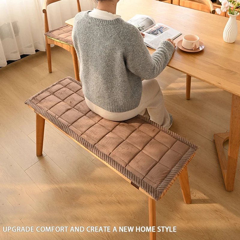 Chair Cushion Dining Room Long Bench Seat Cushion Rectangular Shoe Changing Stool Mat Bench Seat Protector Sofa Seat Pad