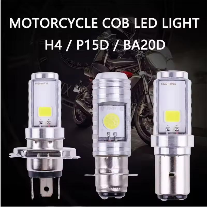 H4/P15D/BA20D 36W LED 2COB motorcycle headlight bulb 1400LM 6000K Hi/LO beam light - Image 2