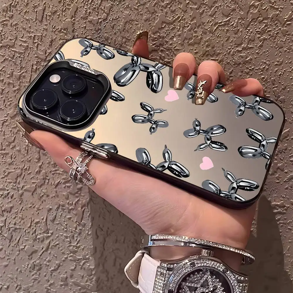 Funda de teléfono Works Of Art J-Jeff-Koons-S para iPhone 17 16 15 14 13 12 Pro Max Plus, funda trasera suave de TPU con gradiente colorido