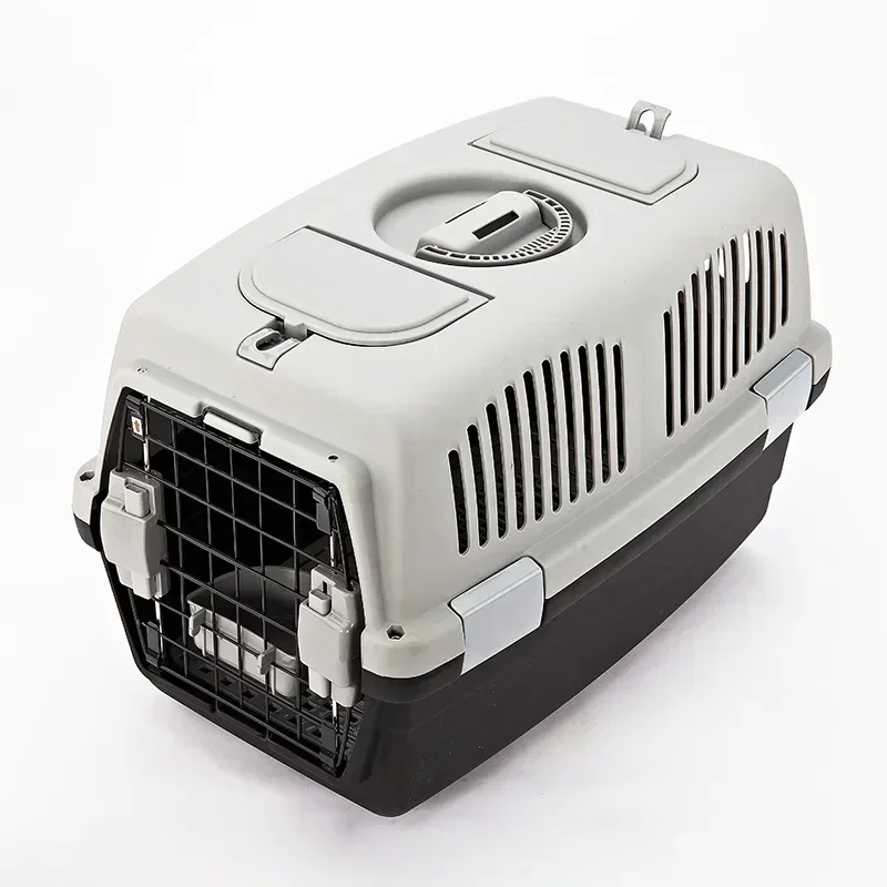 Pet Air Box Air Transport Pet Cage When Traveling Portable Plastic Air Shipping Box for Large Dogs  Portable Travel Carrier