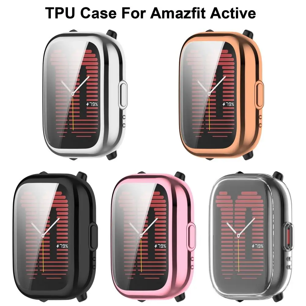 Nuova custodia protettiva in TPU con copertura completa, paraurti, protezione per lo schermo intelligente, accessori, cinturino protettivo per Amazfit Active Smart Watch