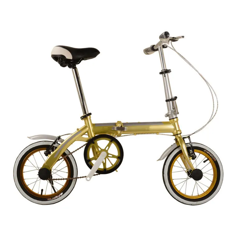 

New Model High Carbon Steel 14 Inch Folding Bike Lightweight Children's Bicycle for Boys and Girls City Bike