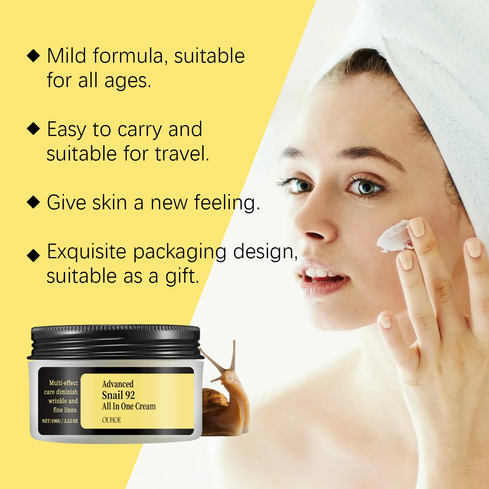 الحلزون الثمين 96 Mucin Power Essence/منظف/كريم ترطيب تنعيم مغذي لشد البشرة مستحضرات التجميل العناية ببشرة الوجه
