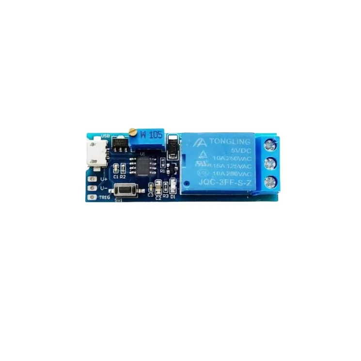 1PCS 5V-30V Delay Relay Timer Module Trigger Delay Switch Micro USB Power Adjustable Relay Module