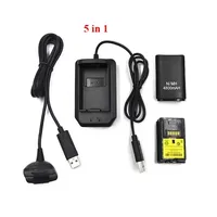 Paquete recargable de batería 2 en 1/3 en 1/5 en 1 de 4800mAh con Cable cargador USB para baterías de mando inalámbrico Xbox 360