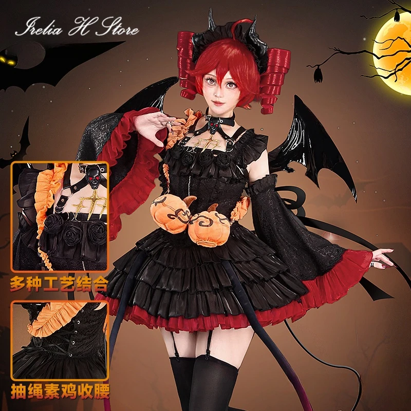 Irelia H Anime Te Cos to Halloween Little Devil Dress Cosplay Costume Little Devil Party Dress Women Halloween Costume