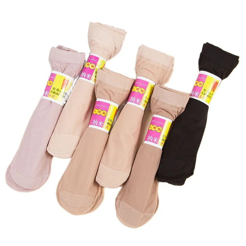 20 Pairs Summer Casual Bamboo Female Short Socks Women Socks Thin Crystal Transparent Silk Socks Girl Ankle Meias Best Quality