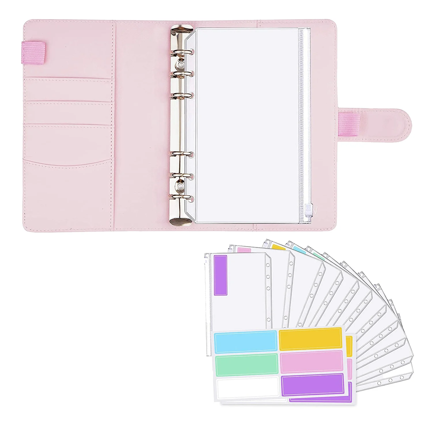 

A6 Cash Envelope System Binder,12Pcs Cash Envelopes for Budgeting,Cash Binder with Money Envelopes for Cash Budgeting