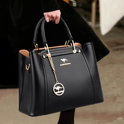 Fashionable and High Quality Soft Leather Women's Handbag Luxury Famous Designer Girl Shoulder Bag Large Capacity Shopping Bags