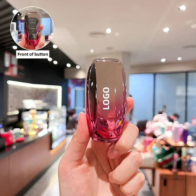 حافظة مفاتيح السيارة من البولي يوريثان غطاء حامل شل فوب لـ BYD أغنية ثانية برو تانغ Dm QIn PLUS MAX Yuan Generation Atto 3 Han EV Dolphin