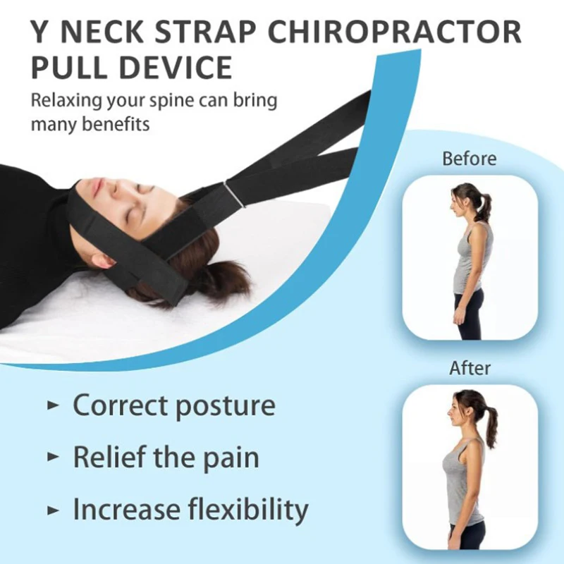 Therapy Neck Strap Neck Fitness Stretcher Strap Decompression Comfortable Handle Cervical Traction Pull Device Health Care Tool
