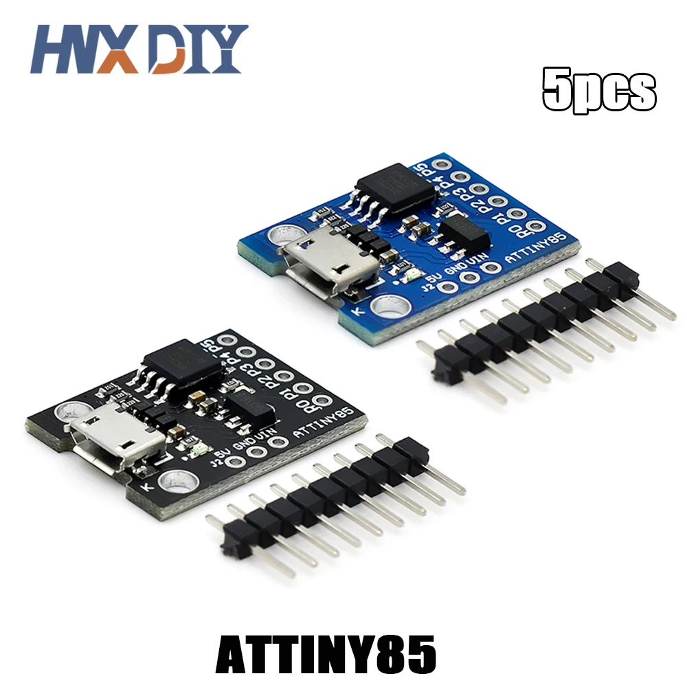 5pcs/lot Blue Black ATTINY85 Digispark Kickstarter Micro Development Board TINY85 Module IIC I2C USB