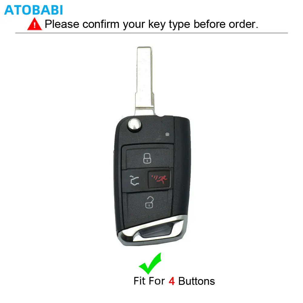 الجلود غطاء مفتاح السيارة لشركة فولكس فاجن فولكس فاجن جولف MK7 2018 2019 2020 جيتا أطلس GTI تيجوان الوجه عن بعد فوب شل ملحقات السيارات