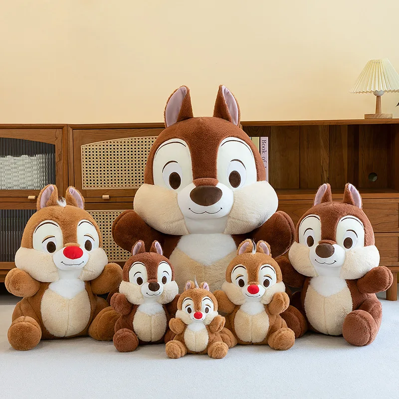 25/35/55cm Cartoon Squirrel Plushie Doll Toy Cute Forest Animal Chip And Dale Squirrel Stuffed Doll Toy For Fans Gifts