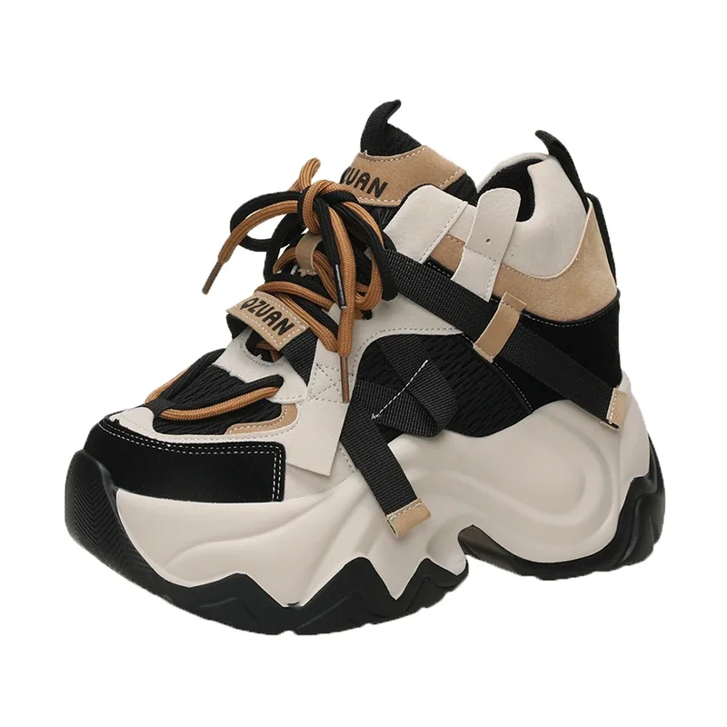 

Autumn Women's Sneakers New Breathable High Platform Shoes Woman Ladies Vulcanize Casual Chunky Sneakers Zapatillas Mujer 9.5CM