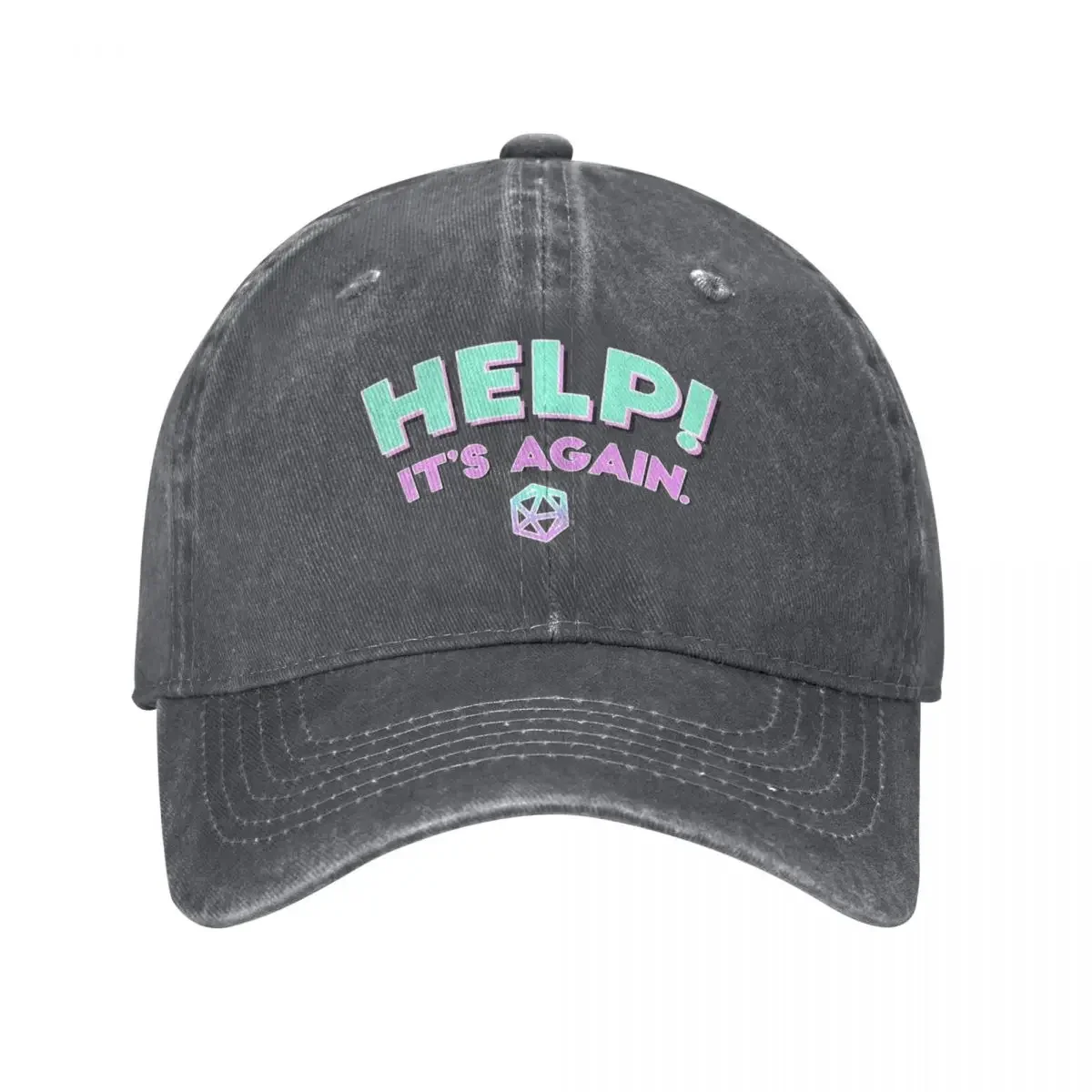 Help! It's Again (Teal V1) Baseball Cap Snap Back Hat custom Hat fashionable sun hat Sun Hats For Women Men's