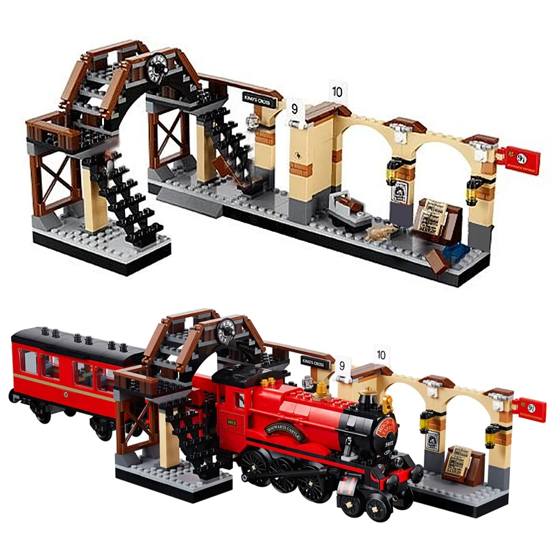 

Креативная волшебная серия фильмов, экспресс-поезд, строительные блоки, городская железная дорога, сборка, кирпичи, модель автомобиля, игрушки, подарки для детей, игрушки