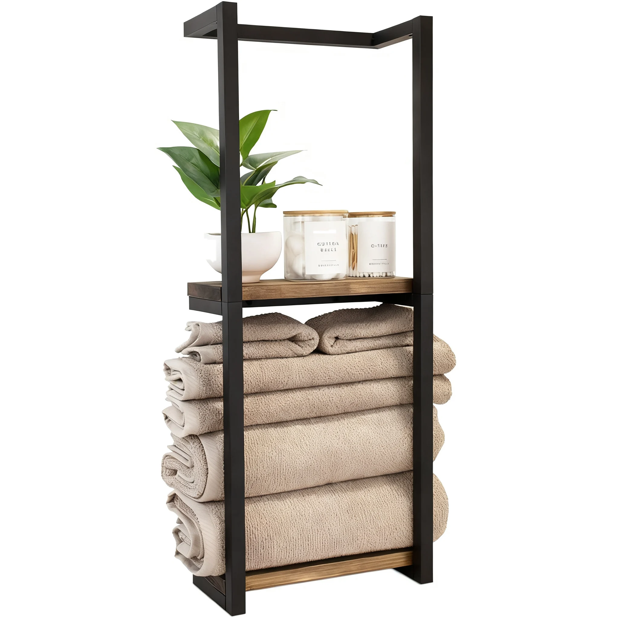 Towel Shelf Hand Towel Holder With Shelf Elevates Storage Options In Bathroom For Towels