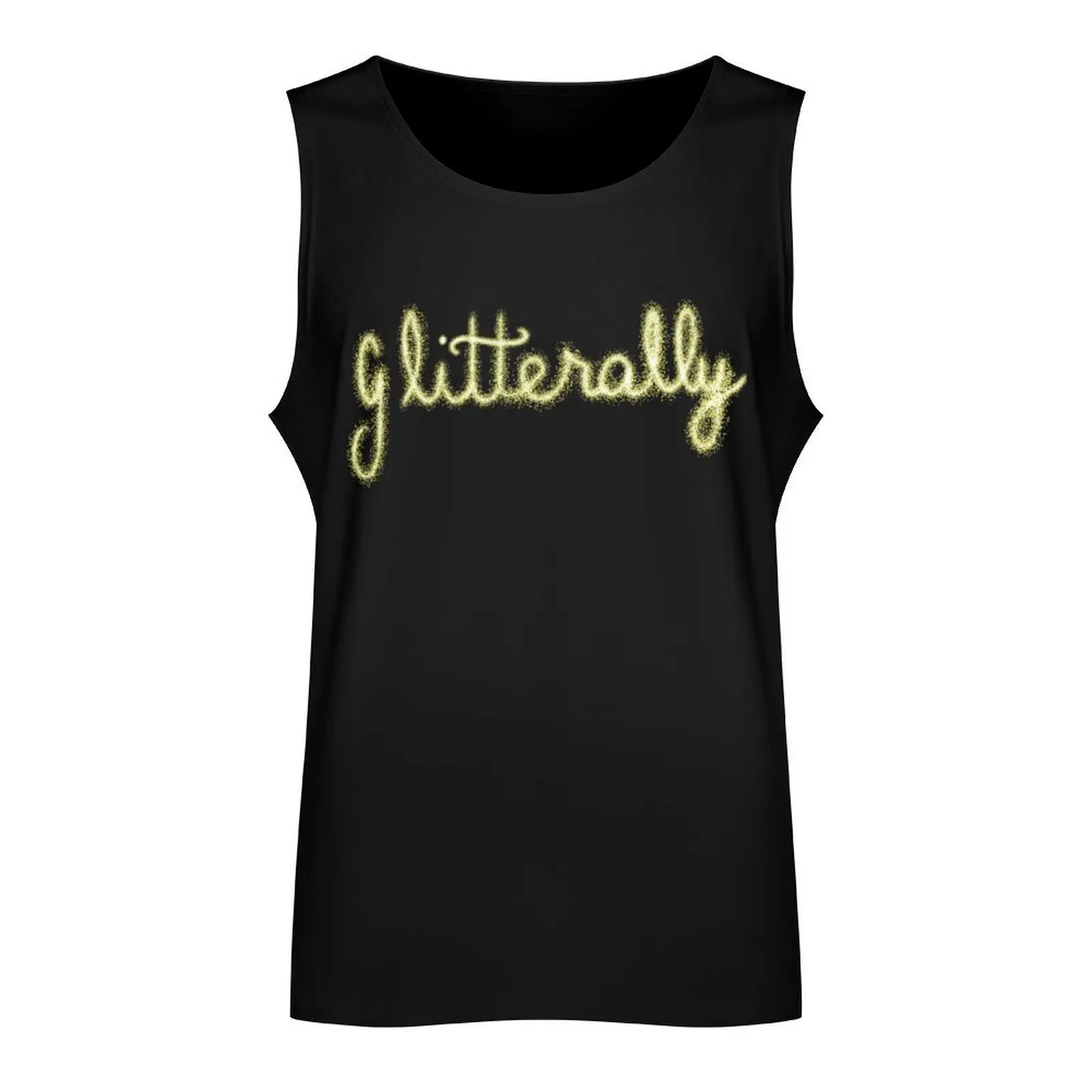 glitterally Tank Top Men's clothes luxury style T-shirt sports anime t-shirts