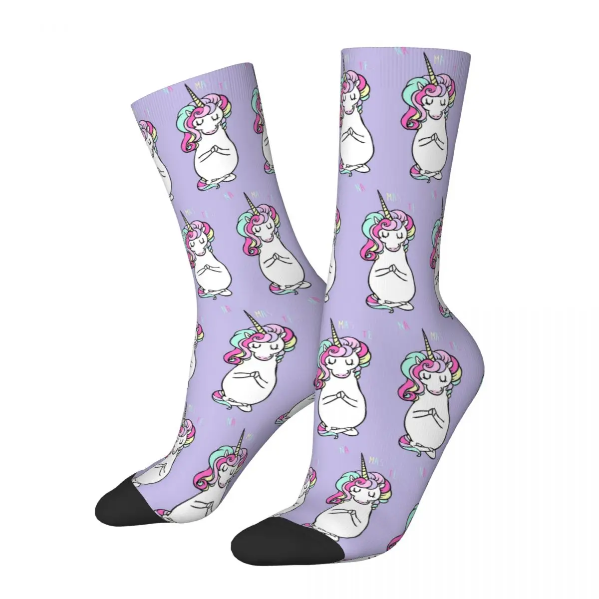 

NAMASTE Unicorn Socks Harajuku Super Soft Stockings All Season Long Socks Accessories for Unisex Birthday Present