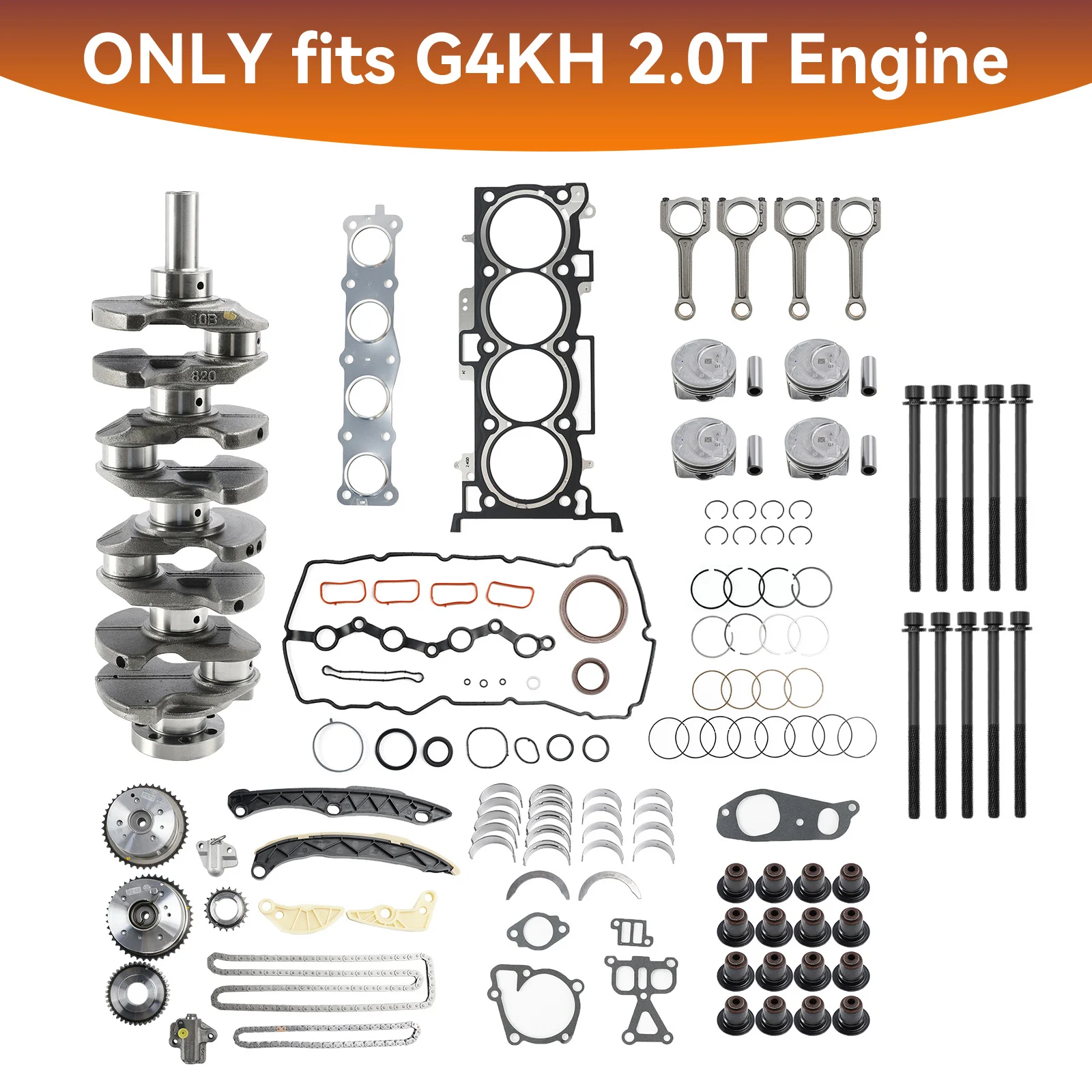 

Комплект для восстановления двигателя Artudatech G4KH 2.0T 23410-2G400, 23040-2G400 с шатунами коленчатого вала, комплект синхронизации для Hyundai KIA
