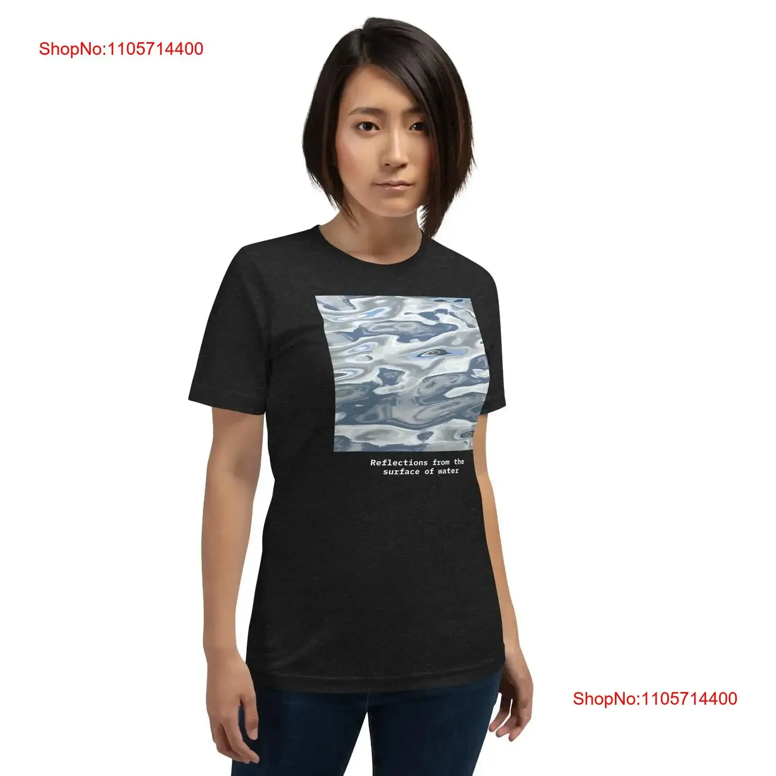 Reflection from the surface of water T Shirt vintage Washed Versatile designer clothes streetwear Top For Everyday Wear