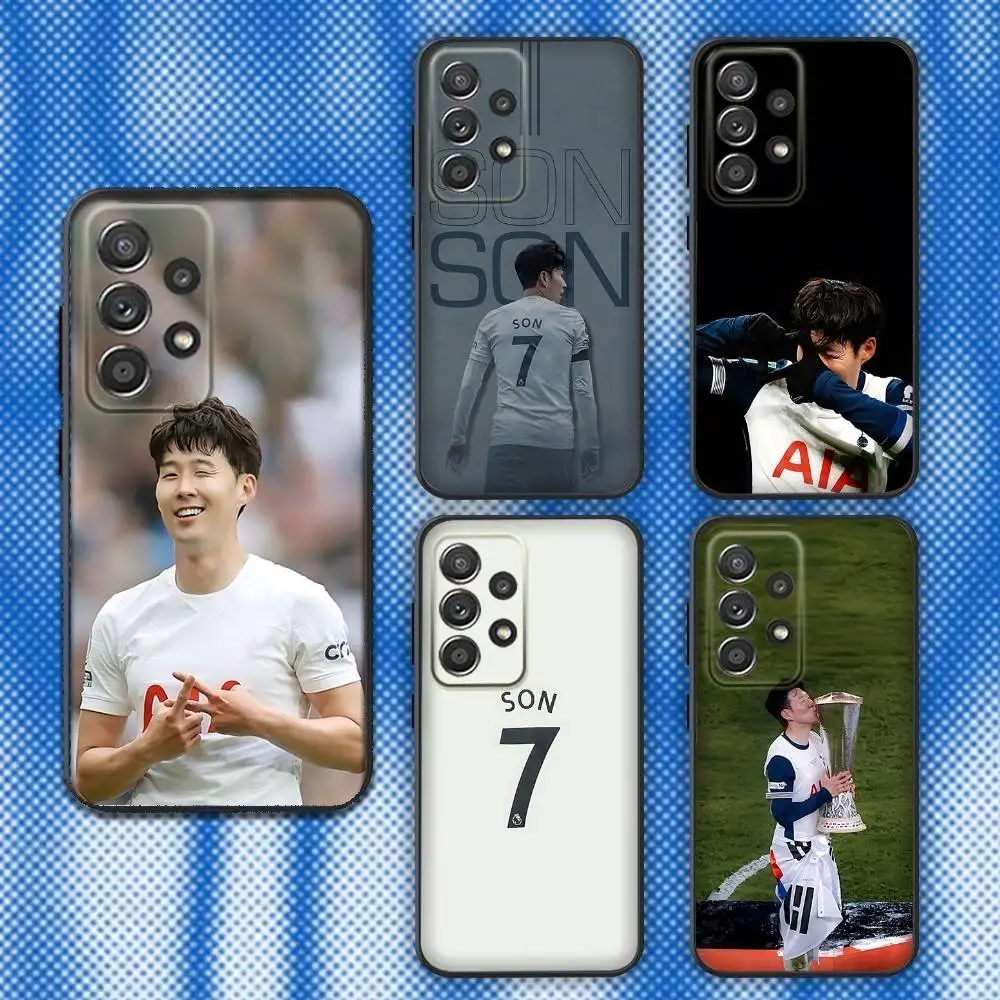 

Sons Soccer H-Heungs M-Mins Phone Case For Samsung S25,S24,S21,S22,S23,S30,Ultra,S20,Plus,Fe,Lite,Note,10,9,5G Black Cover