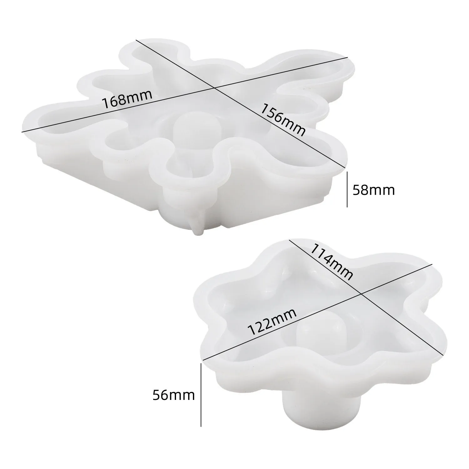 

Creative Water Flow Candlestick Silicone Mold DIY Crystal Epoxy Resin Cement Gypsum Candlestick WaterFlow Decor Mirror Mould