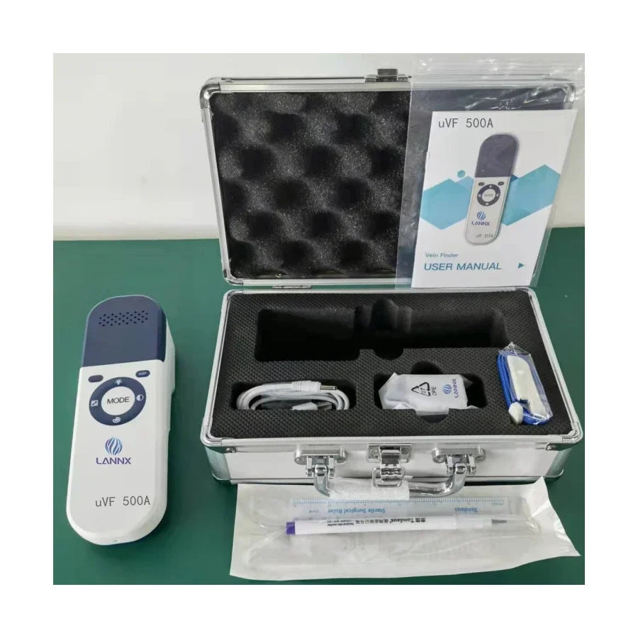 

LANNX UVF 500A Rechargeable Handheld Vein Transilluminator Medical Infrared Viewer Portable Locator Blood Vessel Vein Finder