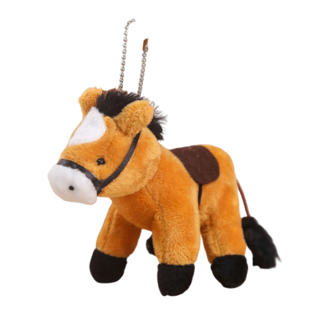 

Cute Soft Pony Pendant Pendant Soft Pony Horse Children Gits 12cm Simulation Horse Keychain Keychain