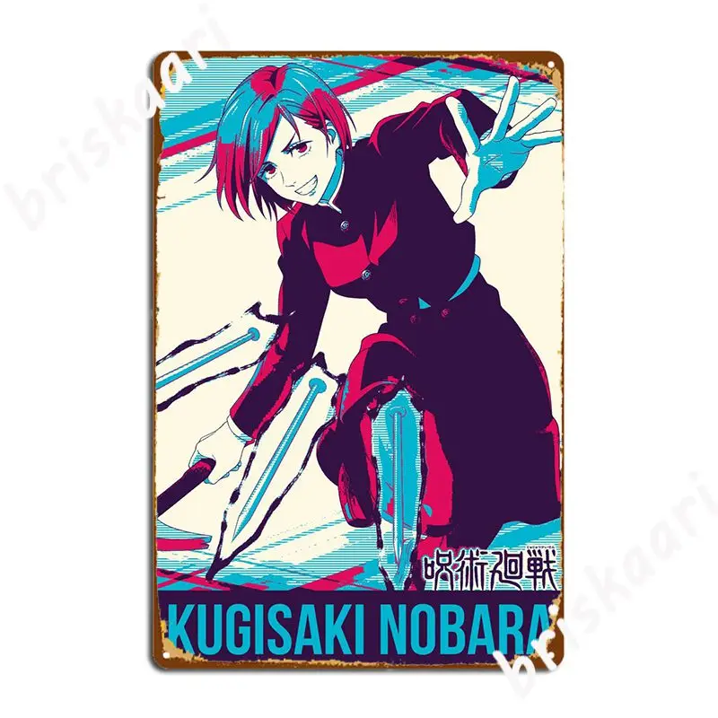 Nobara Kugisaki Metal Sign Bar Cave Custom Poster Cinema Garage Tin Sign Posters