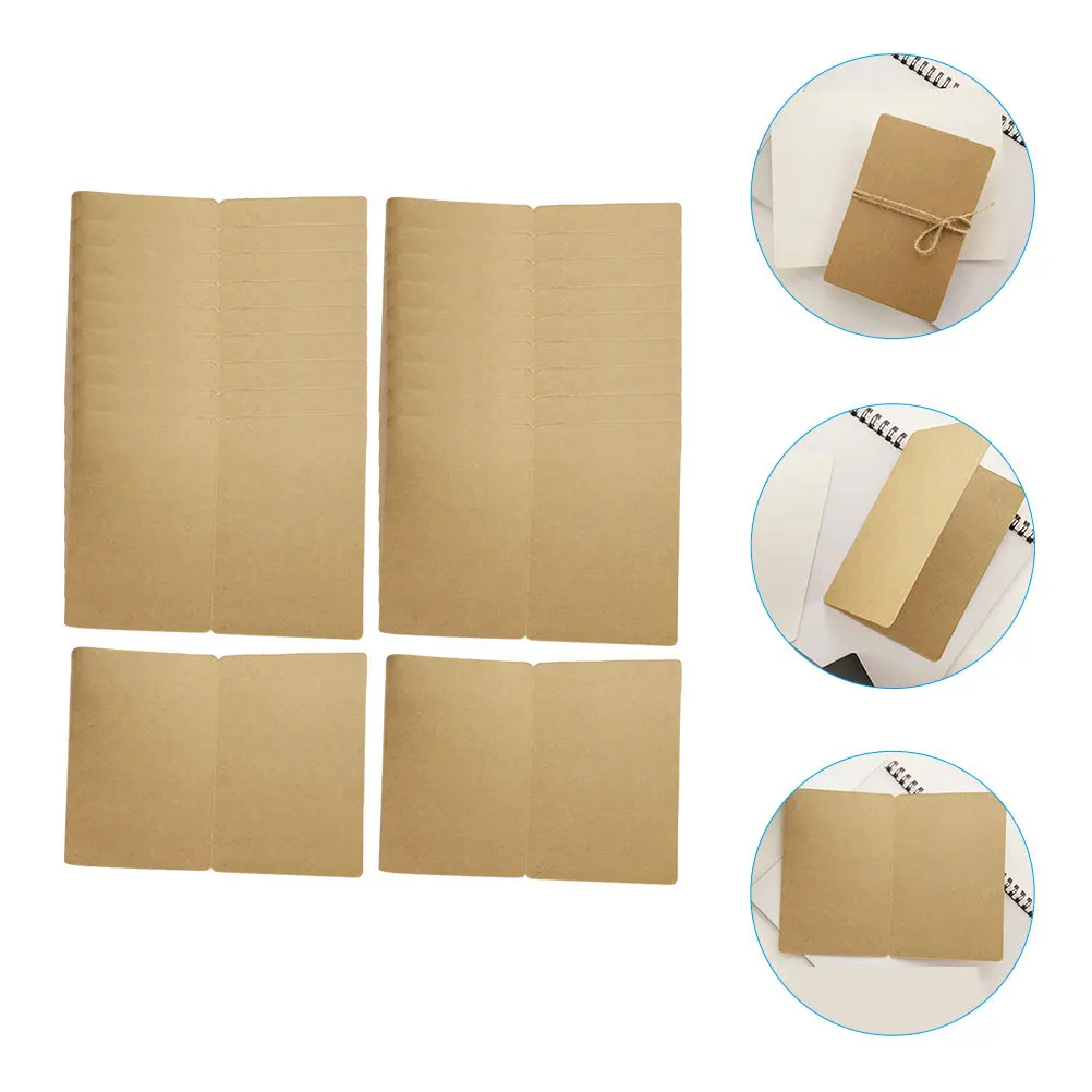 

20Pcs Blank Greeting Cards Rustic Kraft Paper 5x7 Folded for DIY Wedding Invitations Card Making Crafts Blank Cards