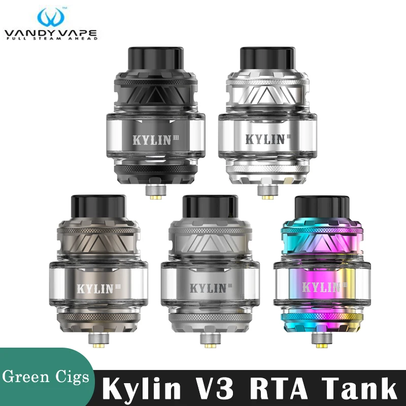 Original Vandy Vape Kylin V3 RTA Tank 6ml Supports Single/Dual Coil Vandyvape E Cigarette Atomizer