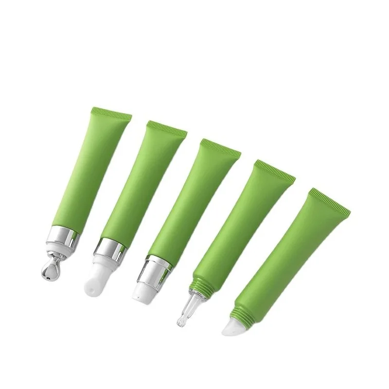 

20g Airless Pump Lotion Squeeze Tube Matte Green Eye Cream Massage Cosmetic Soft Plastic Bottle Lip Gloss Squeeze Tube 30pcs