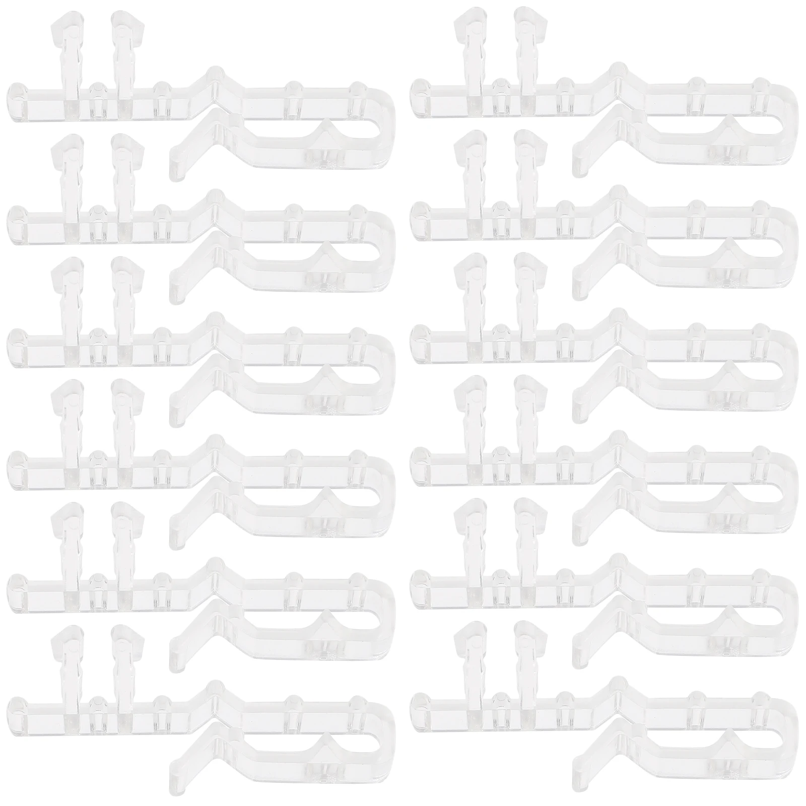 

12 Pcs Hidden Valance 1 7/8 Inch Clear Acrylic Curtain Clips Easy Adjust Lightweight Window Blind Clips Suitable Home Office Use